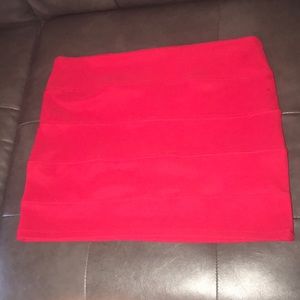 True Red Stretchy Mini Skirt